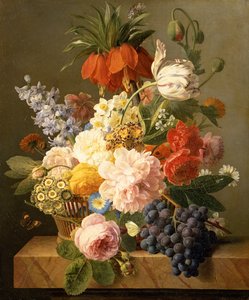 Ainda vida com flores e frutas, 1827